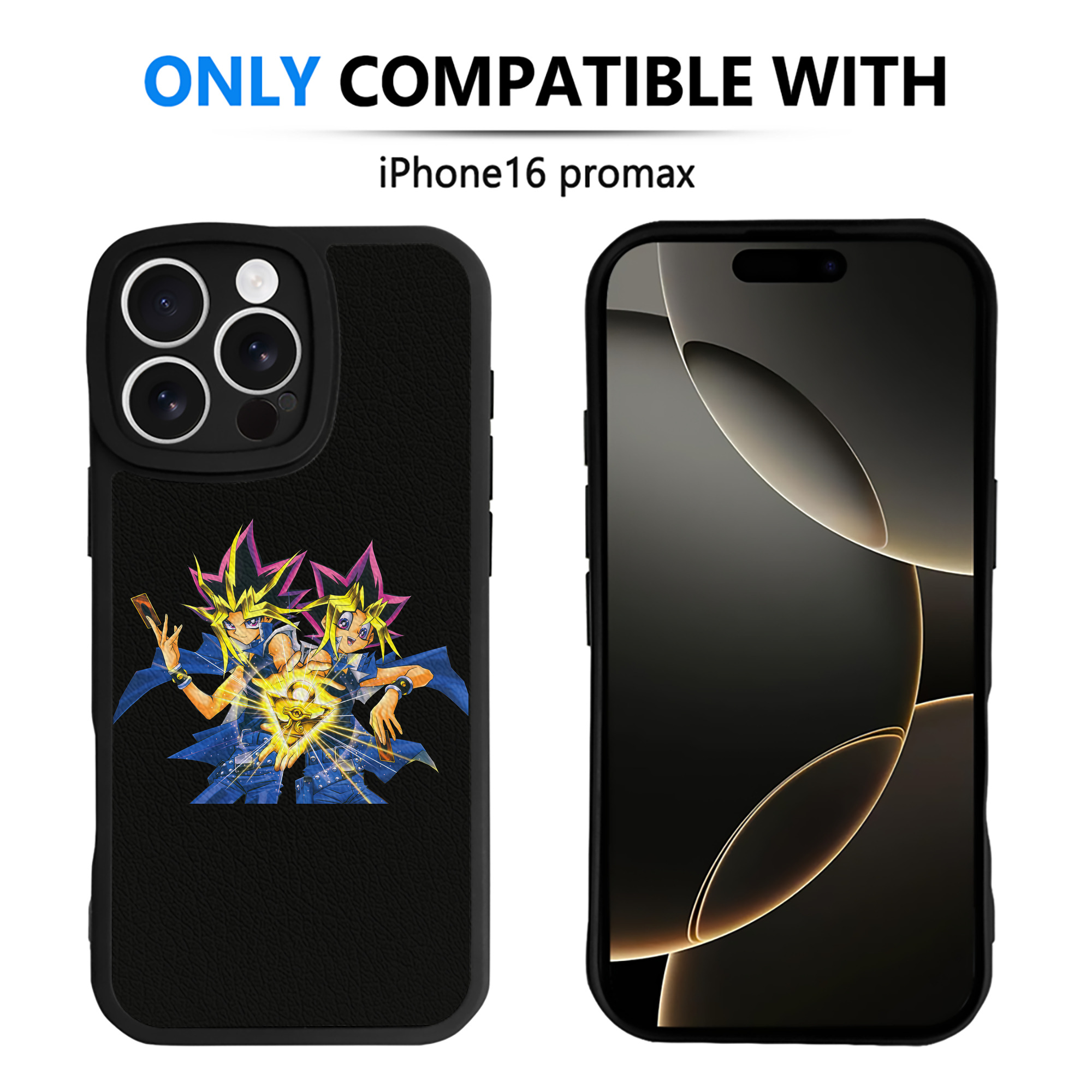 （画像用） 遊☆戯☆王 Yu-Gi-Oh! 【iPhone 16シリーズ対応】シリコンスマホケース（レザー調） 材質：シリコン